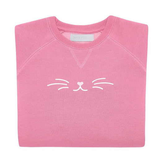 bob & blossom pink cat sweatshirt at whippersnappers online
