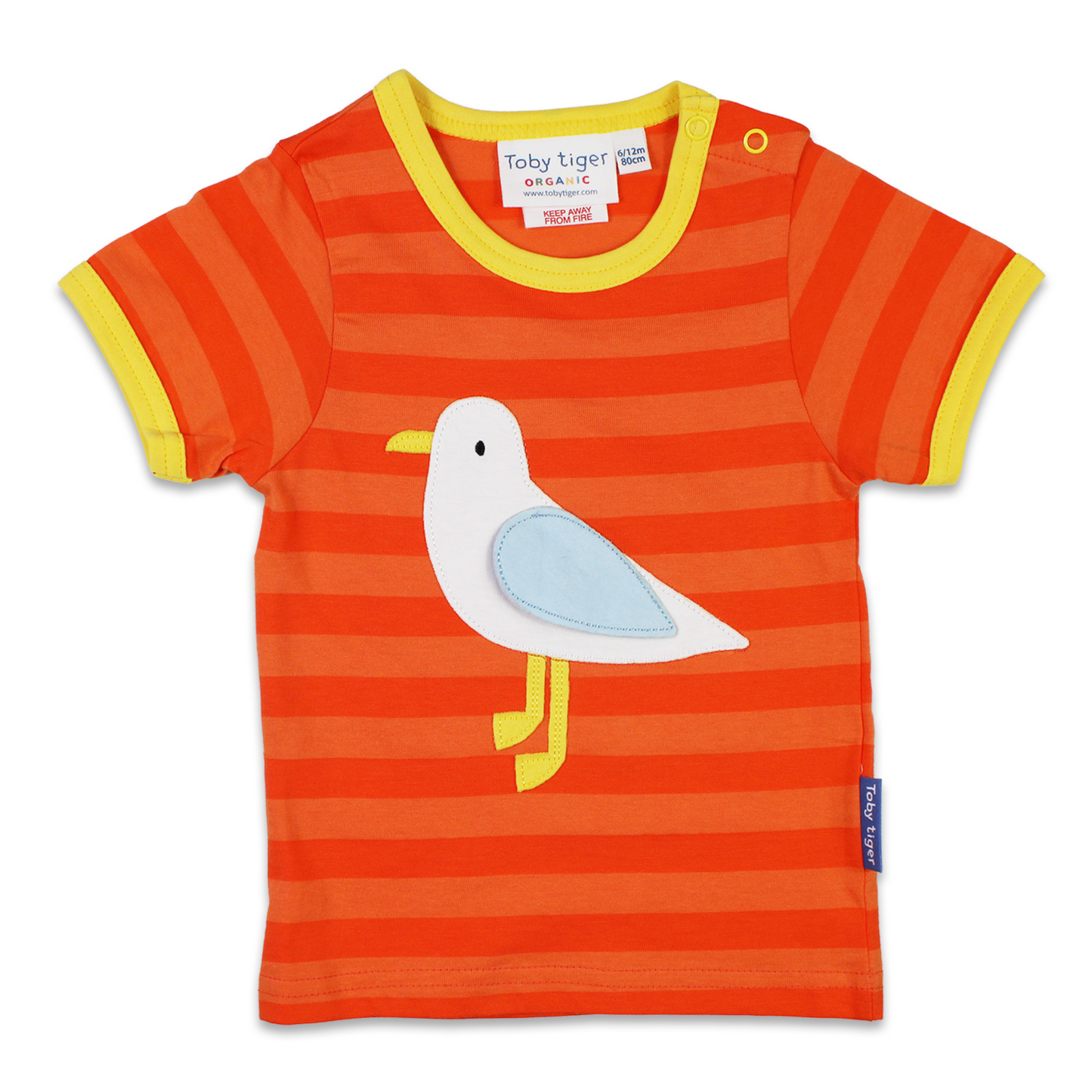 toby tiger seagull applique t shirt at whippersnappers online