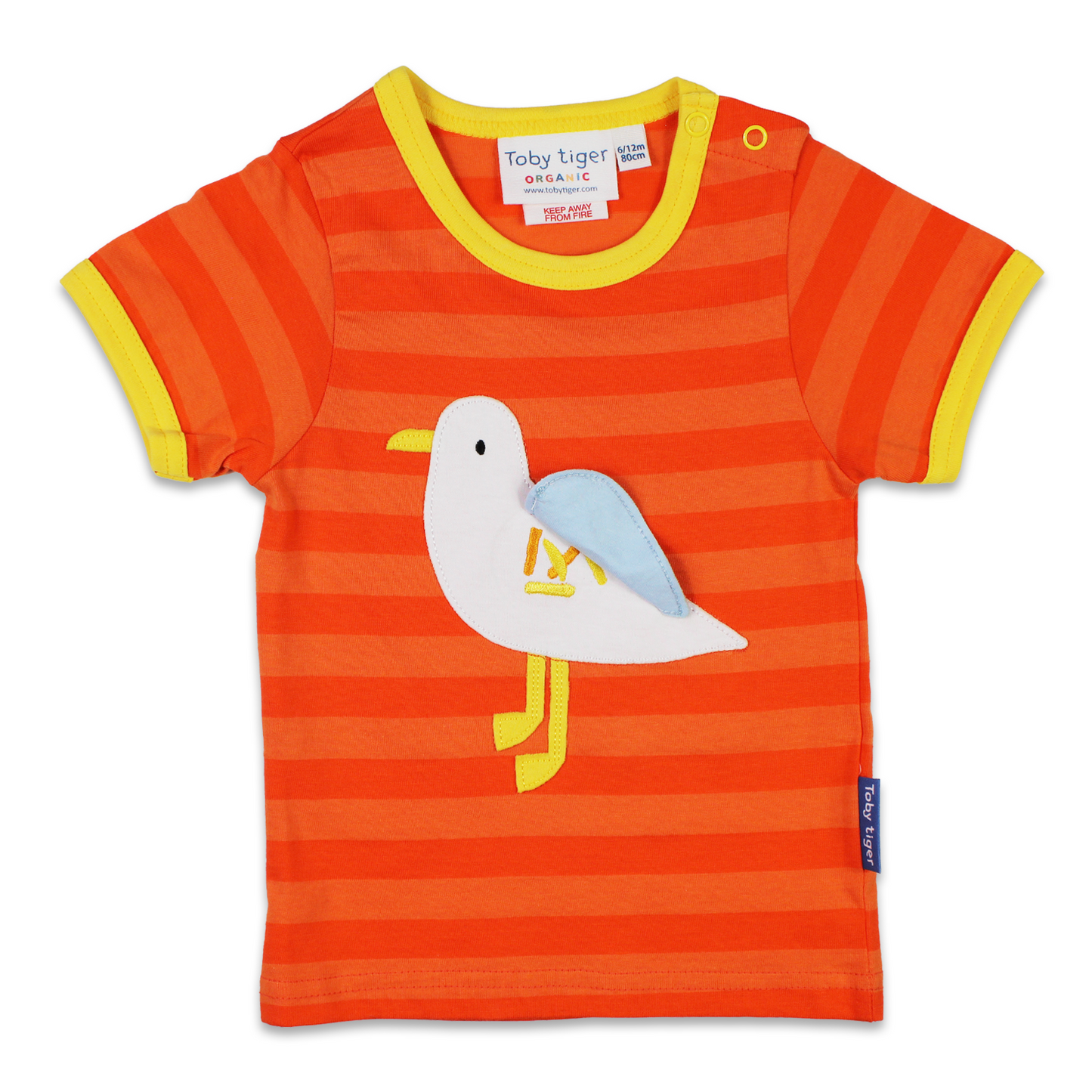 toby tiger seagull applique t shirt at whippersnappers online