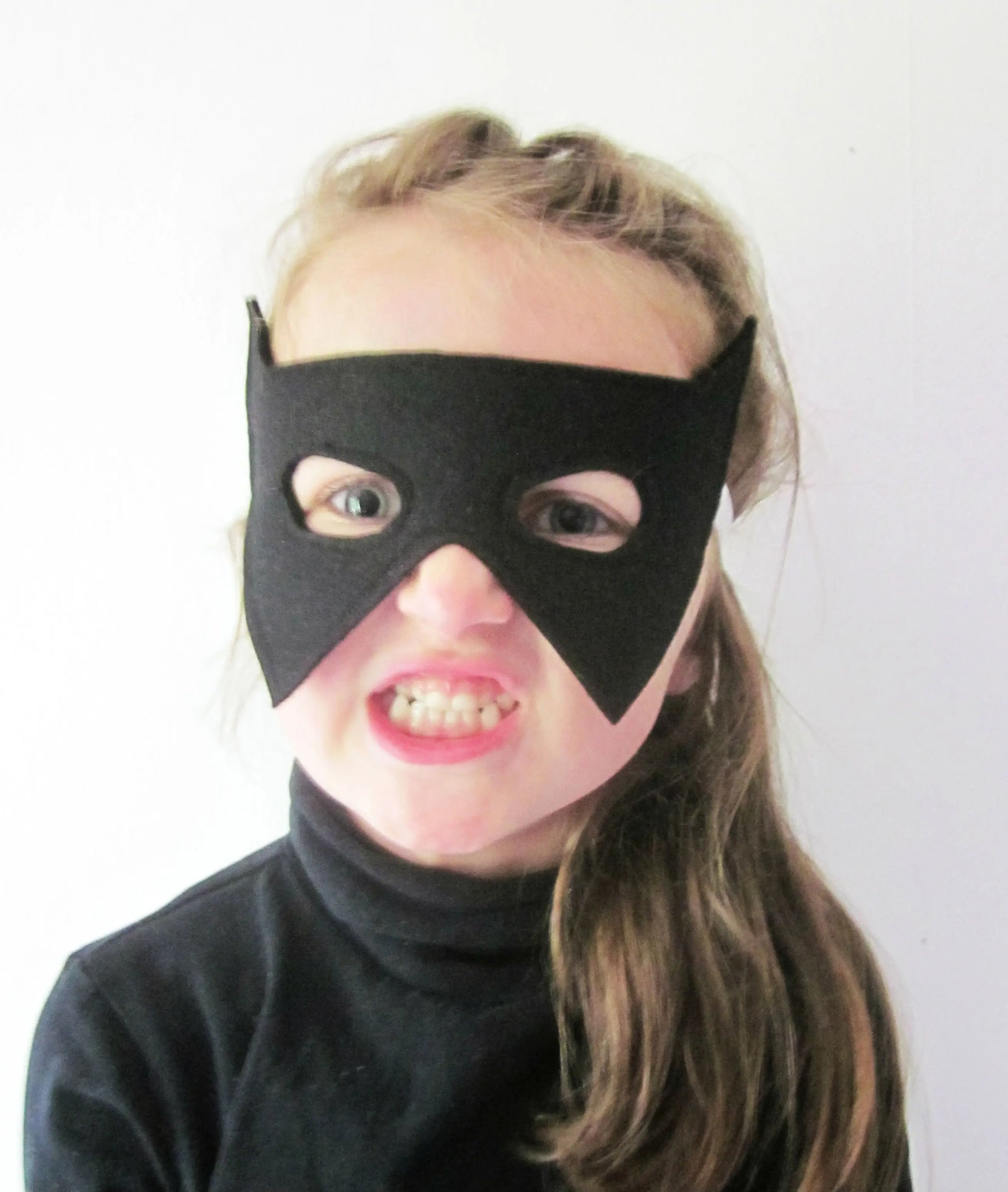 black felt bat mask